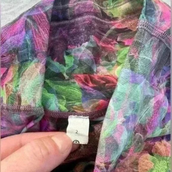 Lululemon Wunder Train High Rise Tight; Size 2 In Vivid Floral Tone Multi - Picture 5 of 5
